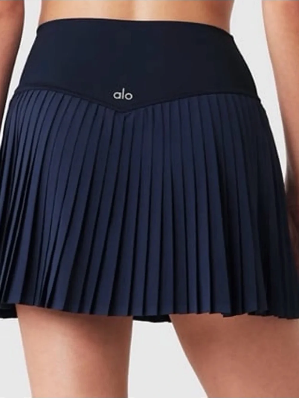 ALO Yoga Navy Pleated Mini Skirt